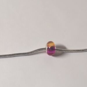 Two‎ Tone Pink And Yellow Charm for Pandora Style Bracelet